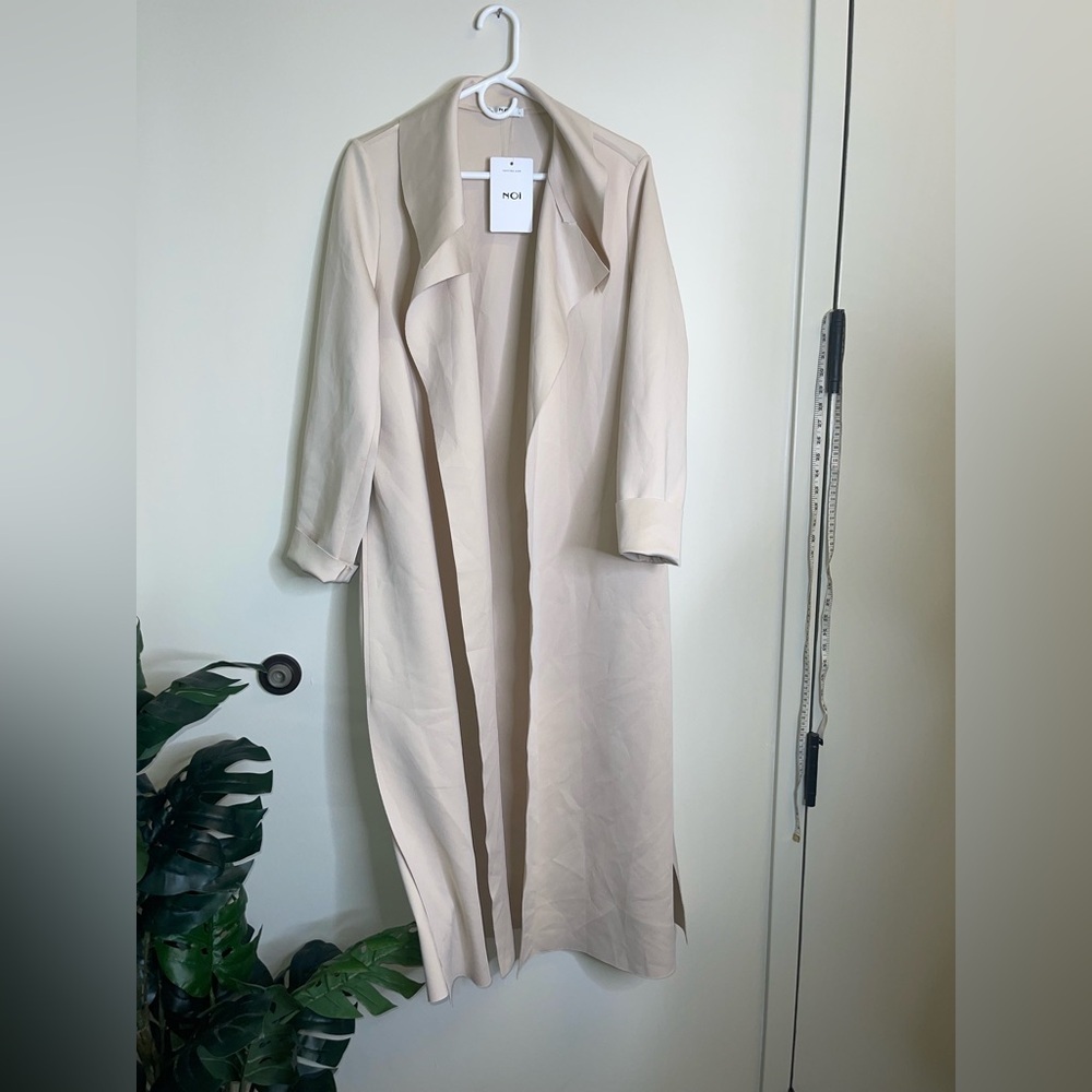 NOI Elegant Cream Long Coat size 1
